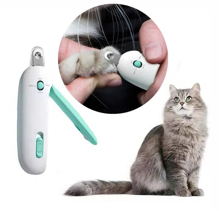 Cat Nail Clippers with Safety Guard and Integrated Nail File