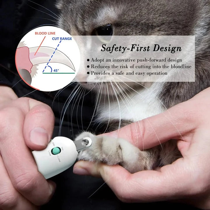 Cat Nail Clippers with Safety Guard and Integrated Nail File