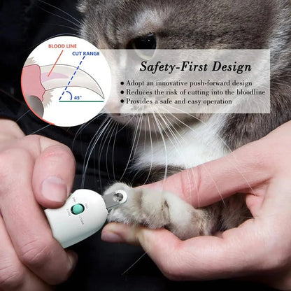 Cat Nail Clippers with Safety Guard and Integrated Nail File