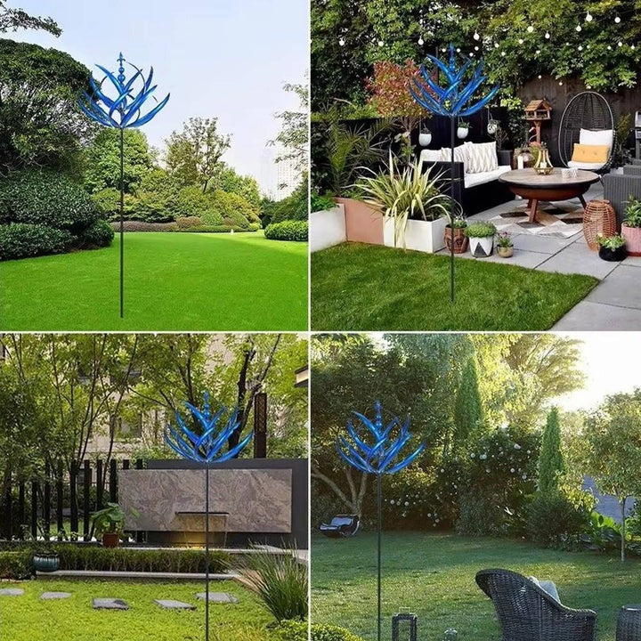Weather-Resistant Metal Wind Spinner with Dual Directional Movement for Yards
