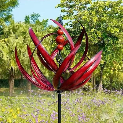 Weather-Resistant Metal Wind Spinner with Dual Directional Movement for Yards