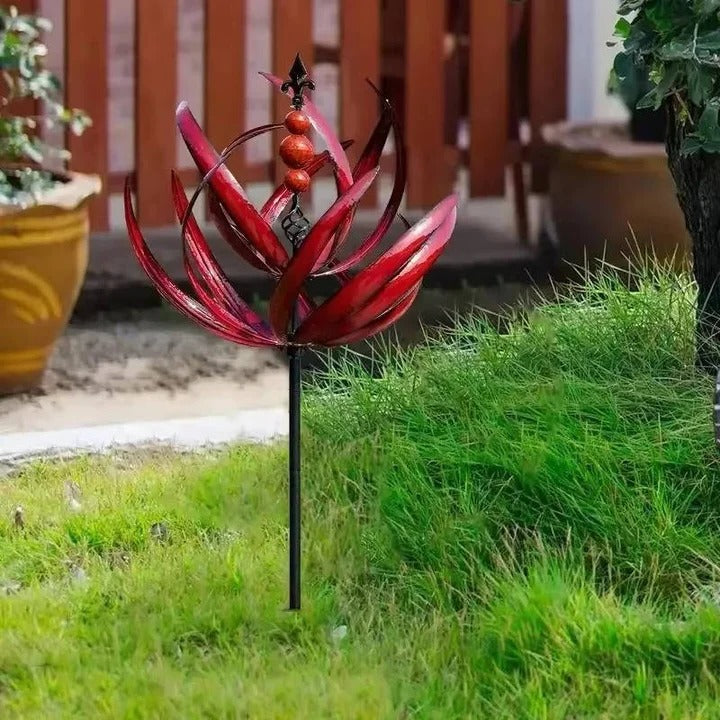 Weather-Resistant Metal Wind Spinner with Dual Directional Movement for Yards