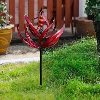 Weather-Resistant Metal Wind Spinner with Dual Directional Movement for Yards