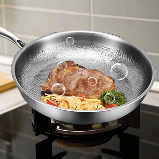 Scratch-Resistant Titanium Non-Stick Skillet with Ergonomic Stay-Cool Handle and Non-Toxic Build