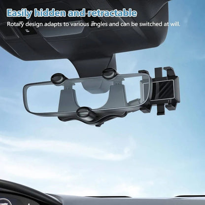 Retractable Car Phone Holder for Windshield and Dashboard with Locking Mechanism