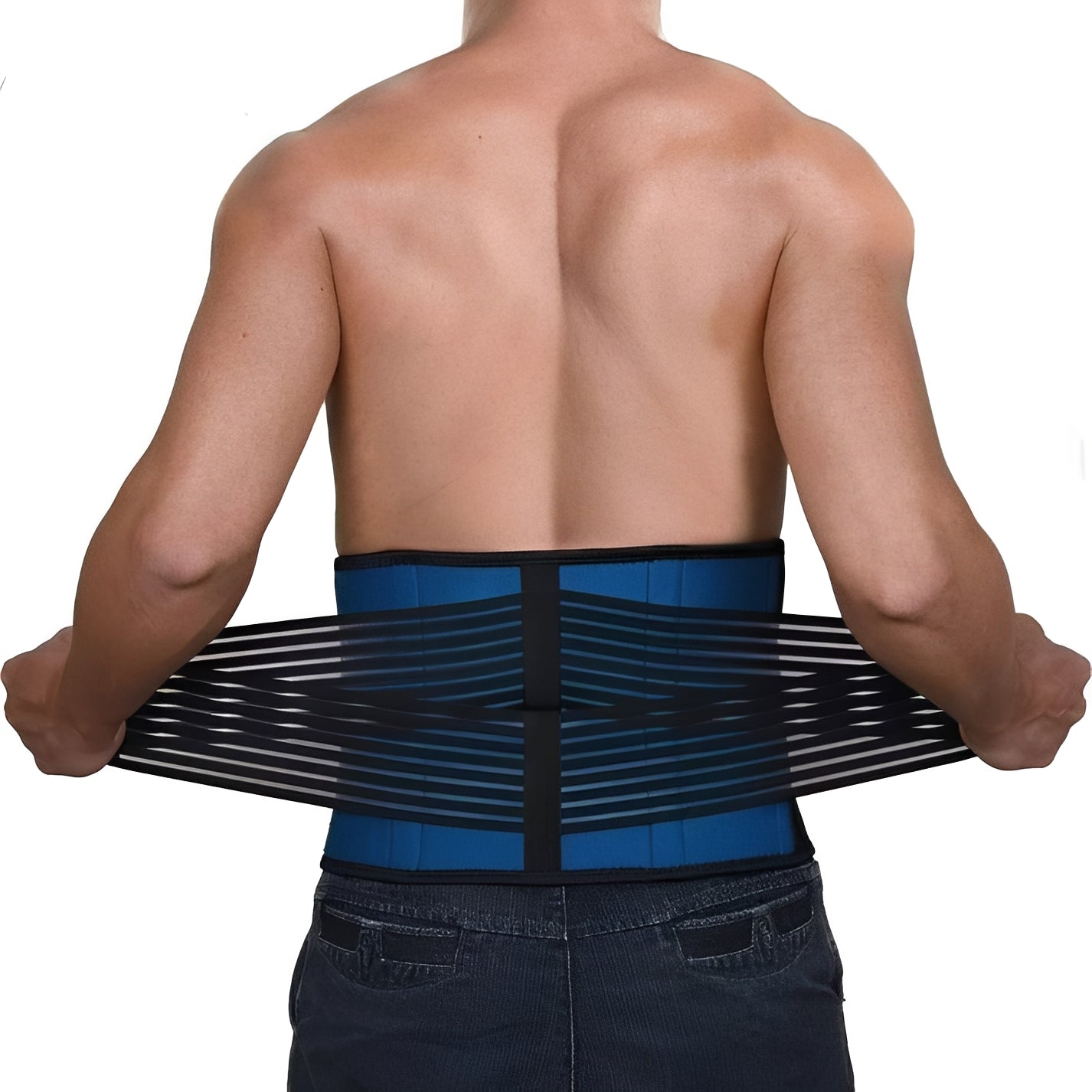 Lower Back Support Belt with Elastic Support and Non Slip Design