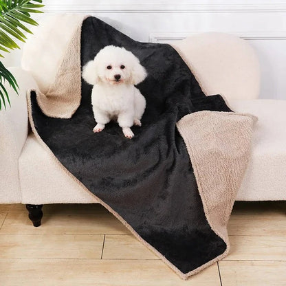 Waterproof Dog Blanket, Sherpa Fleece Throw, Reversible Pet Mat, Furniture Protector