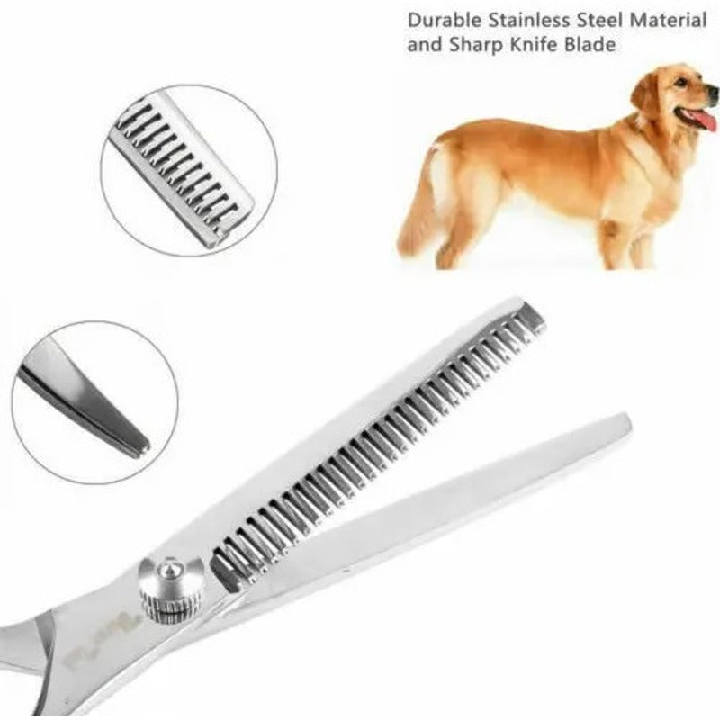 Pet Grooming Set with 7 Inch Stainless Steel Scissor
