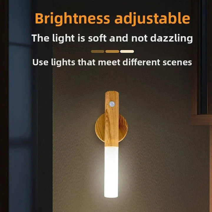 Bedroom Motion Sensor Night Light with Plug in Connection and Energy Efficient LED Bulbs and Wide Angle Detection