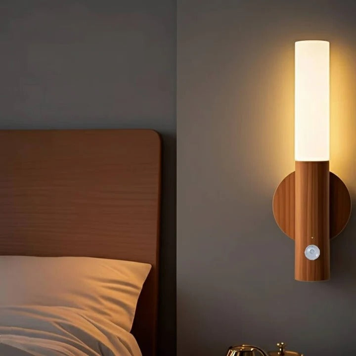Bedroom Motion Sensor Night Light with Plug in Connection and Energy Efficient LED Bulbs and Wide Angle Detection