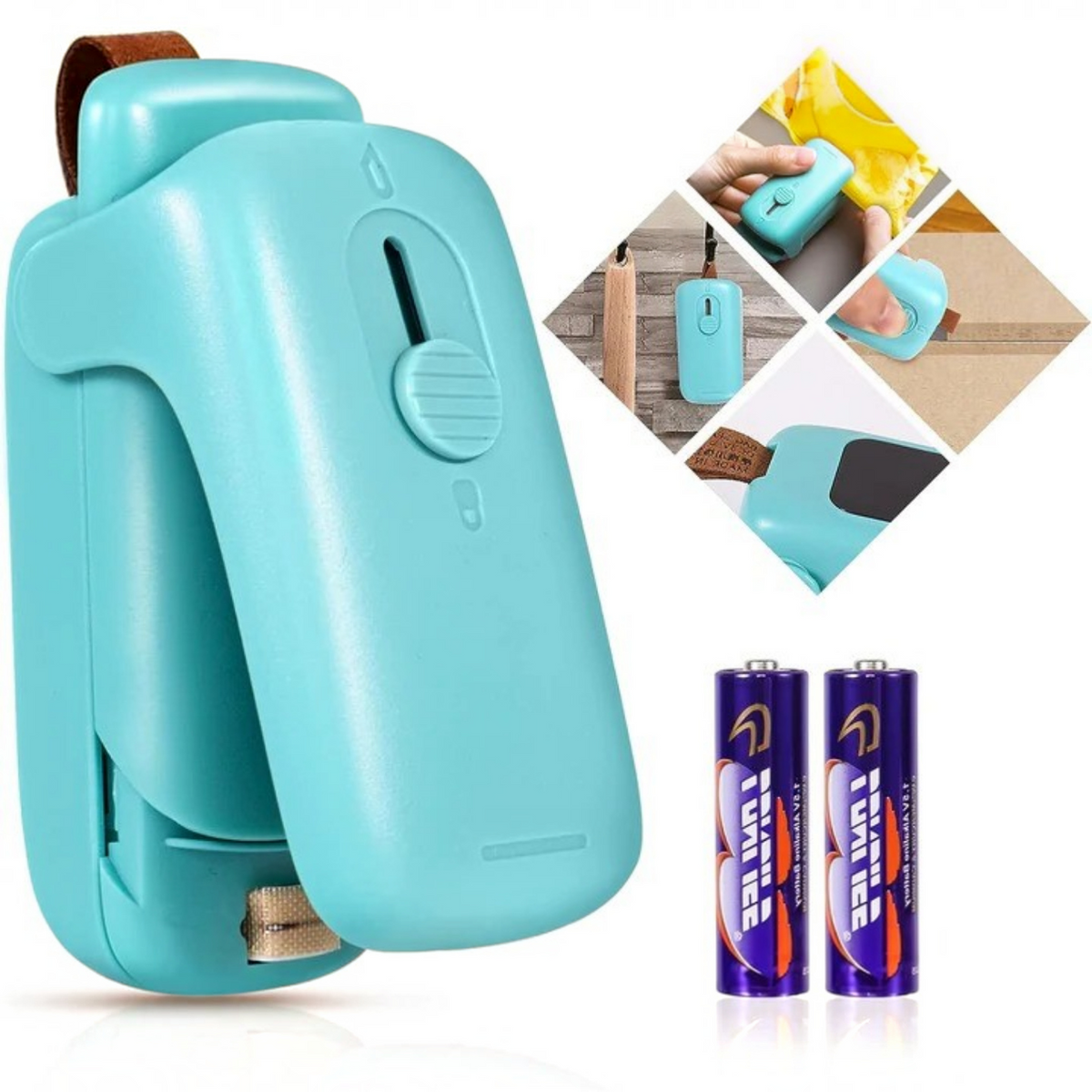 Portable Bag Sealer and Cutter, Battery Powered Heat Sealer for Food Storage