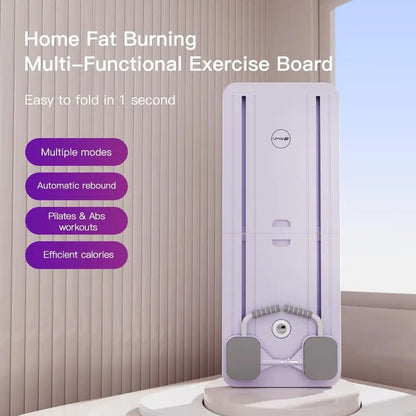 Core and Strength Training Board with Pilates Reformer Functionality and Integrated Smart Timer and Padded Surface
