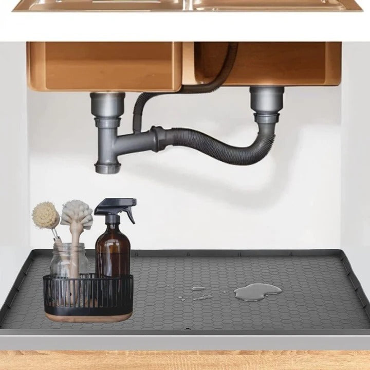 Silicone Under Sink Protective Liner for Kitchen Cabinets and Waterproof Leak Guard