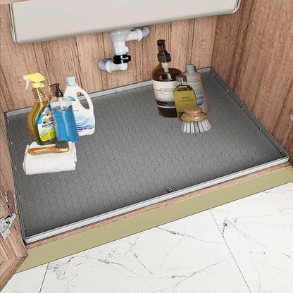Silicone Under Sink Protective Liner for Kitchen Cabinets and Waterproof Leak Guard