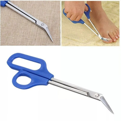 2-Pack Toenail Scissors with Long Handle Extension and Easy-Grip Nippers for Precision Trimming