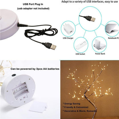 Portable Fairy Light Spirit Tree with Versatile Wireless Design