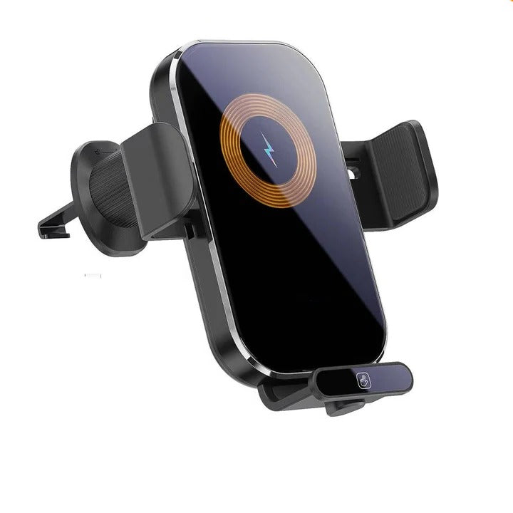 15W Wireless Car Charger Mount, Auto Clamping Phone Holder, Dashboard and Vent Clip