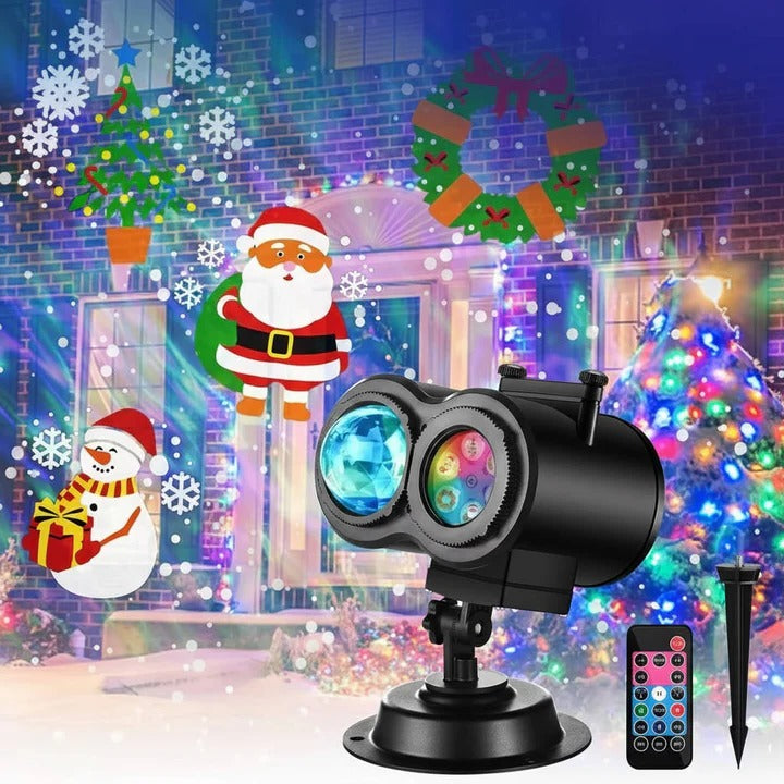 Festive Christmas Projector Lights featuring Multi-Color LED Display