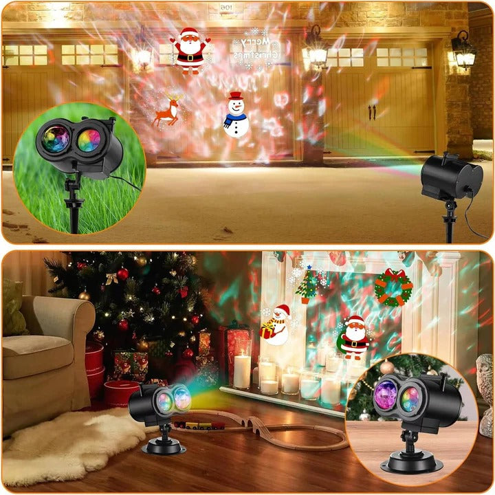 Festive Christmas Projector Lights featuring Multi-Color LED Display