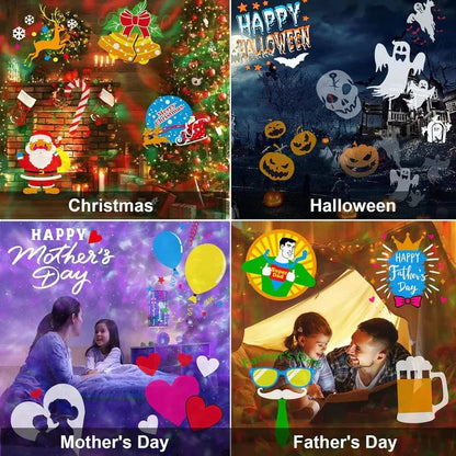 Festive Christmas Projector Lights featuring Multi-Color LED Display