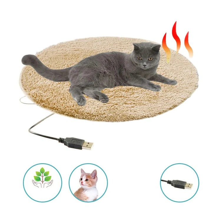 Electric Heated Pet Pad with USB Power Port and Rapid Warming Technology
