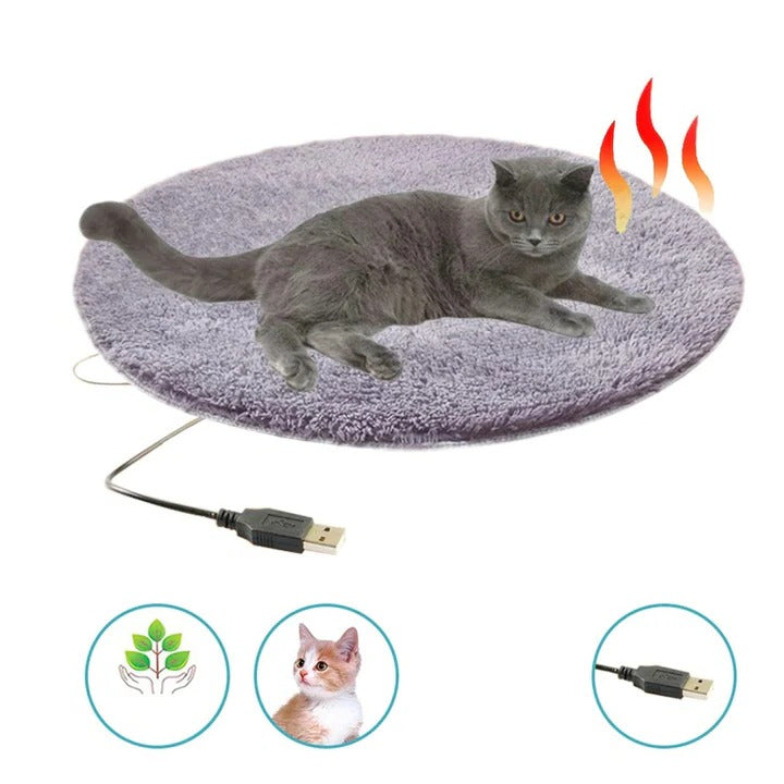 Electric Heated Pet Pad with USB Power Port and Rapid Warming Technology