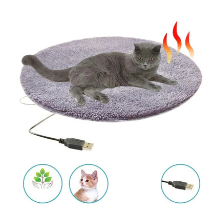 Electric Heated Pet Pad with USB Power Port and Rapid Warming Technology