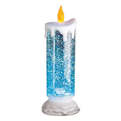 USB Rechargeable LED Glitter Candles with Automatic Swirling Effect