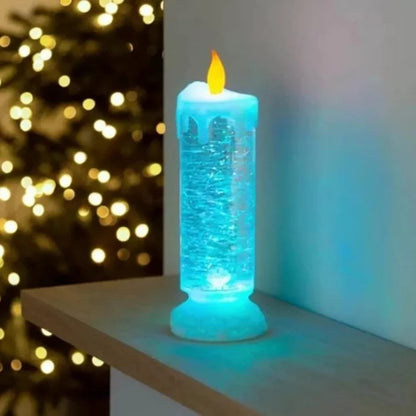 USB Rechargeable LED Glitter Candles with Automatic Swirling Effect