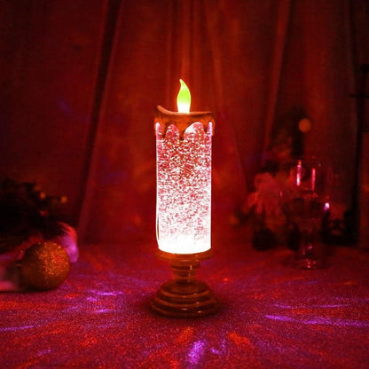 USB Rechargeable LED Glitter Candles with Automatic Swirling Effect