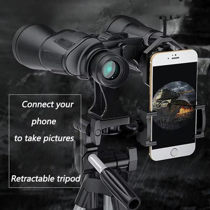 High Power Long Range Binoculars with Large Objective Lens
