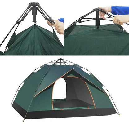 Instant Pop-Up Tent, 3-4 Person Fast Pitch Camping Shelter, Lightweight Outdoor Dome