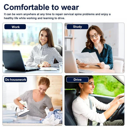 Adjustable Neck Stretcher Pillow with Heat, Cervical Support Device for Relaxation and Posture Support