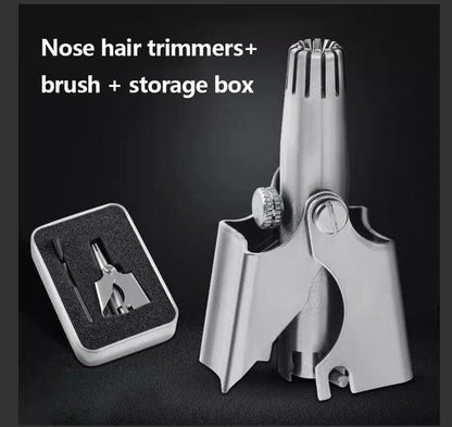 Stainless Steel Manual Nose Hair Trimmer for Men