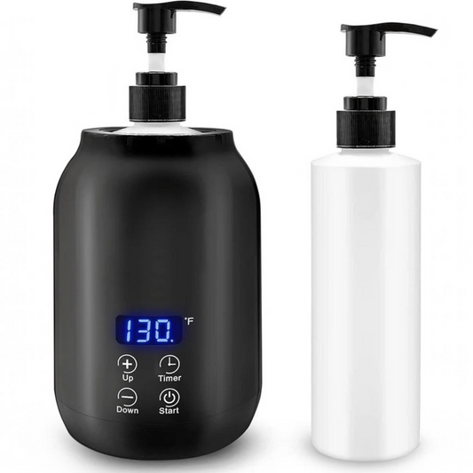 Electric Massage Oil Warmer, Digital Lotion Heater with Timer, Adjustable Temp, Spa Dispenser