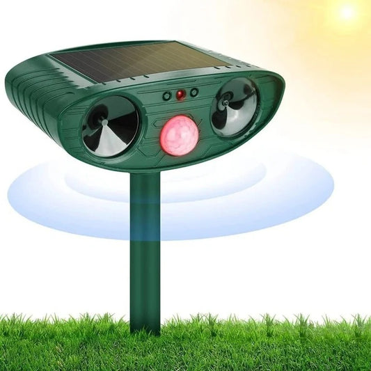 Solar Ultrasonic Woodpecker Repellent, Motion Activated Bird Deterrent, Outdoor Garden Protection