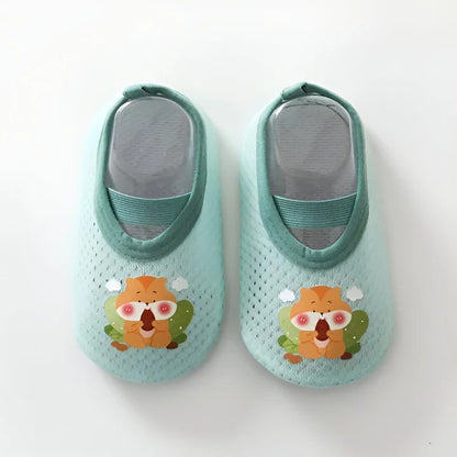 Non-Slip Baby Shoes with Cartoon Designs