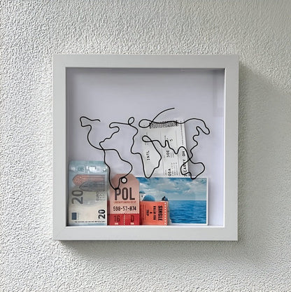 Travel Adventure Archive Box and Decorative Memory Display Frame