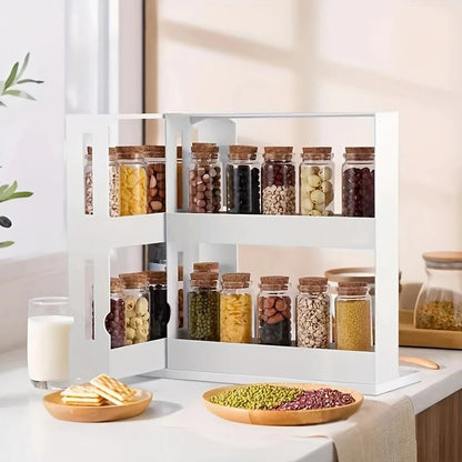 Swivel Shelves Spice Rack Organizer