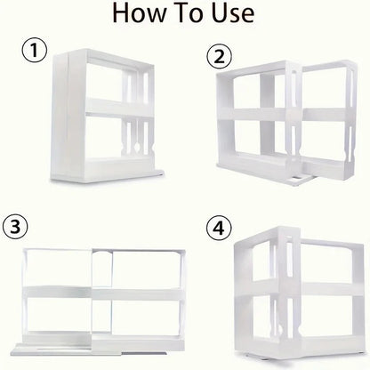 Swivel Shelves Spice Rack Organizer