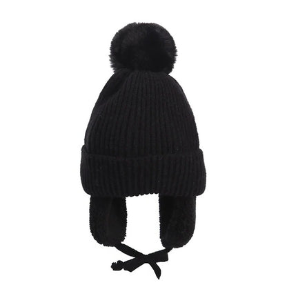 The Warm Kids Knit Beanie Winter Hat with Earflaps