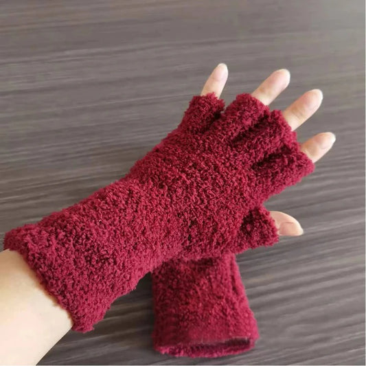 The Cozy Winter Comfort Knit Half Finger Gloves