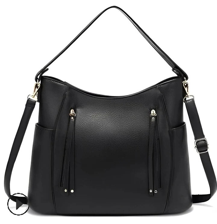 Elegant Ladies Vintage Leather Bag and Classic Retro Shoulder Tote