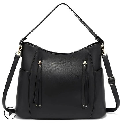 Elegant Ladies Vintage Leather Bag and Classic Retro Shoulder Tote