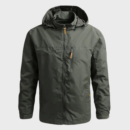 Weatherproof Masculine Outerwear with Moisture Resistant Fabric and Windproof Protection