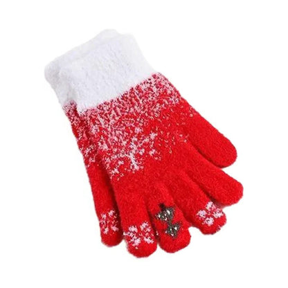 Warmth Interior Festive Fleece Lined Knit Gloves