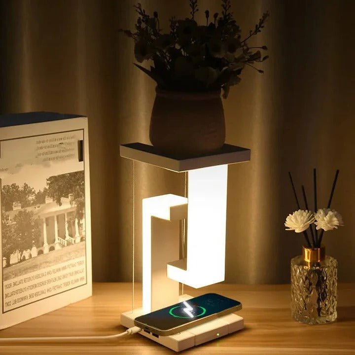 Levitating Ambient Illumination and Floating Lamp with Wireless Charger