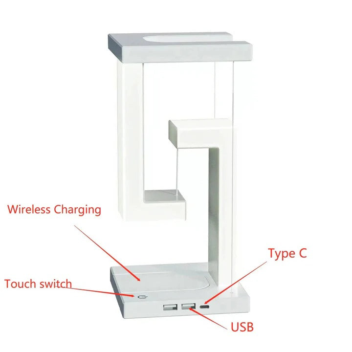 Levitating Ambient Illumination and Floating Lamp with Wireless Charger