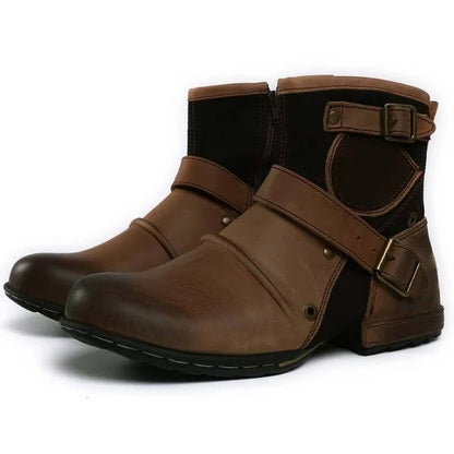 Masculine Heritage Buckle-Fastened Footwear and Mens Vintage Style Buckled Ankle Boots