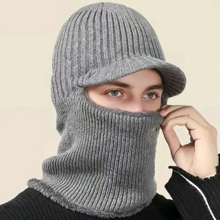 Woven Full-Face Thermal Headwear and Knit Beanie Balaclava